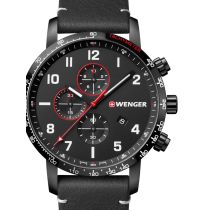 Wenger 01.1543.106 Attitude Chonograph Herrenuhr 44mm 10ATM