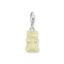 Thomas Sabo 2187-017-14 Weißer Charm Goldbären Anhänger Silber Damen