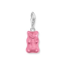 Thomas Sabo 2193-017-9 Silberner Charm Goldbären Anhänger in Pink Damen