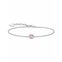 Thomas Sabo A2156-051-9-L19V Armband mit pinkfarbenem Zirkonia-Anhänger 16-19 cm