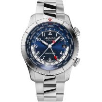 Alpina AL-255N4S26B Startimer Pilot Worldtimer Herrenuhr 41mm 10ATM