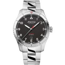 Alpina AL-525BW4S26B Startimer Pilot Automatik Herrenuhr 41mm 10ATM