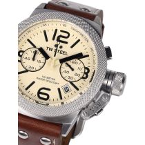 TW Steel CS13 Canteen Leather Chronograph Herrenuhr 45mm 10ATM