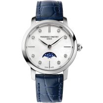 Frederique Constant FC-206MPWD1S6 Slimline Moonphase Damenuhr 30mm 5ATM