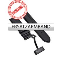 Perigaum Ersatzband Leder P-1001 schwarz ohne Schliesse 24 mm