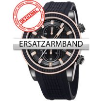 Perigaum Ersatzband Silikon P-1312 schwarz schwarze Schliesse