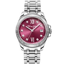 Thomas Sabo WA0407-201-212 Damenuhr Divine Burgundy 33mm 10ATM